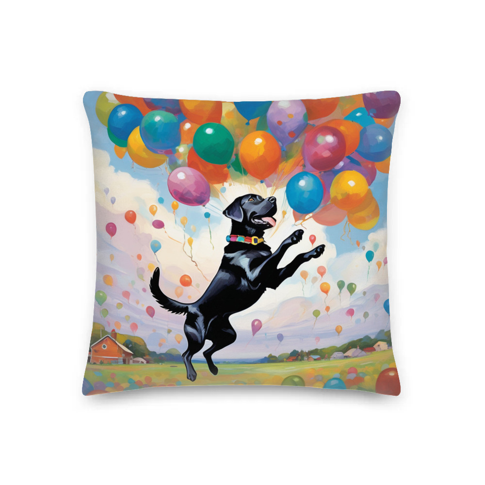 PugMug Custom Black Labrador Retriever Premium Pillow