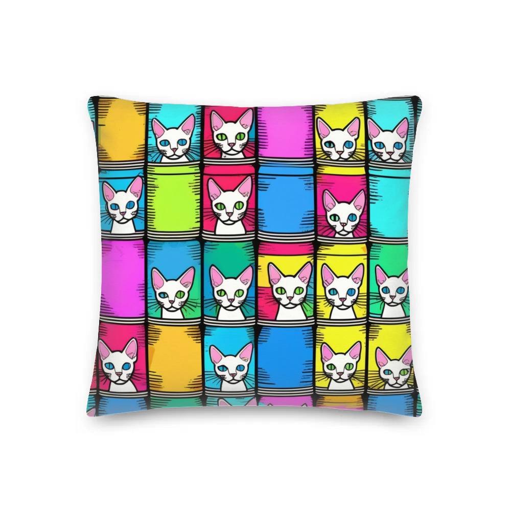 PugMug Custom Tabby Devon Rex Cat Premium Pillow