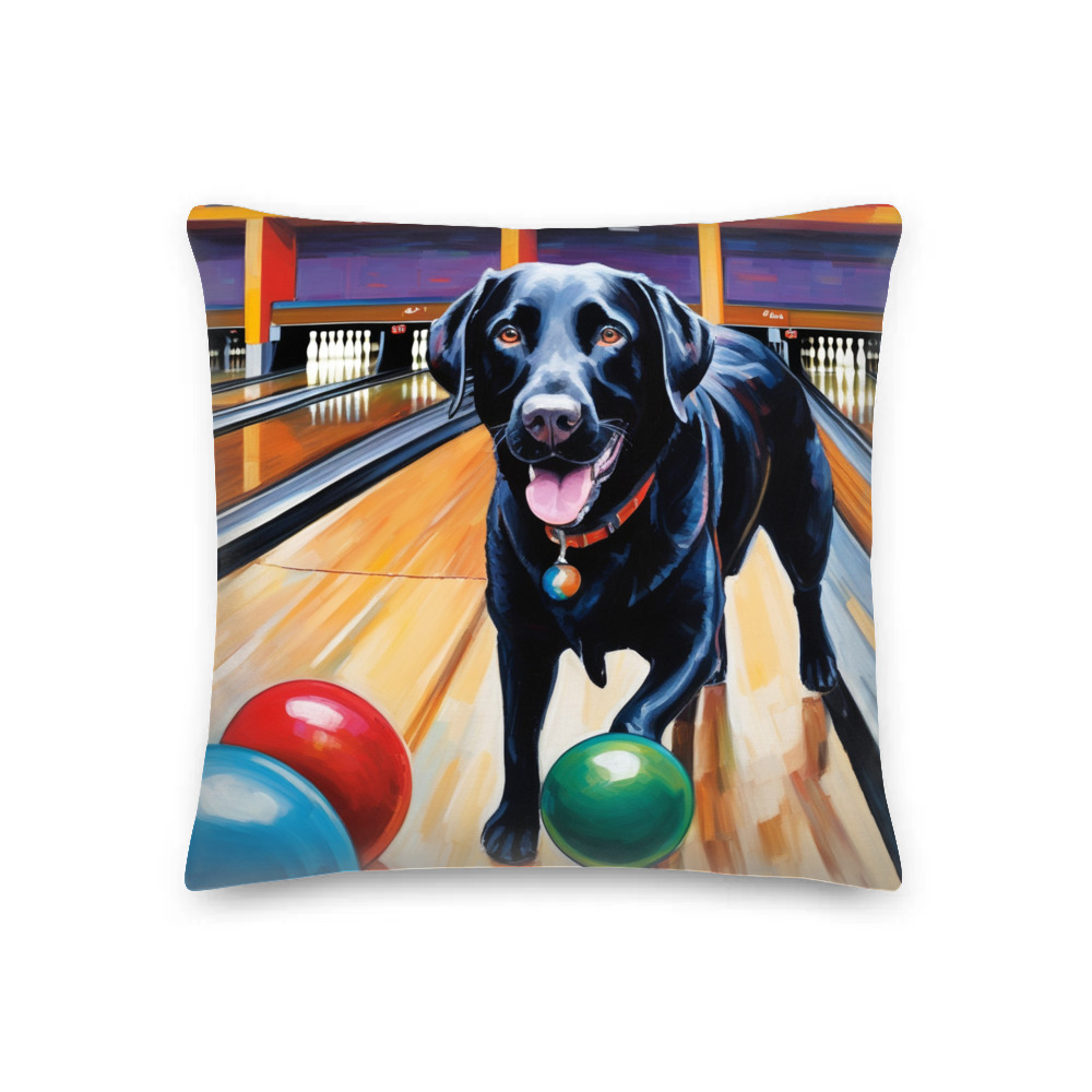 PugMug Custom Black Labrador Retriever Premium Pillow