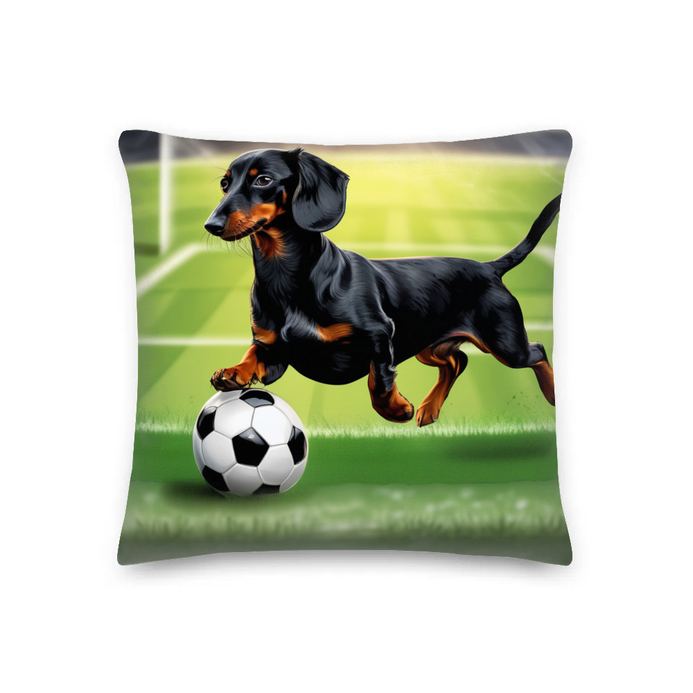 PugMug Custom Black Dachshund Premium Pillow