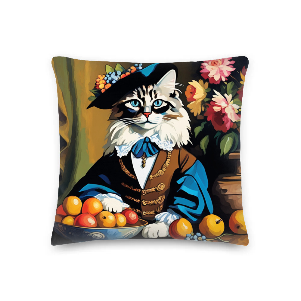 PugMug Custom Tabby Ragdoll Cat Premium Pillow
