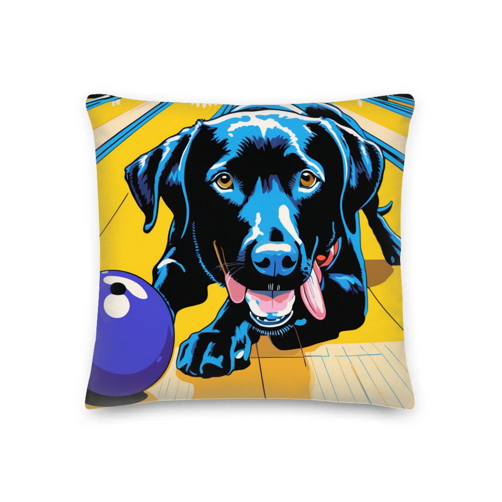 PugMug Custom Black Labrador Retriever Premium Pillow