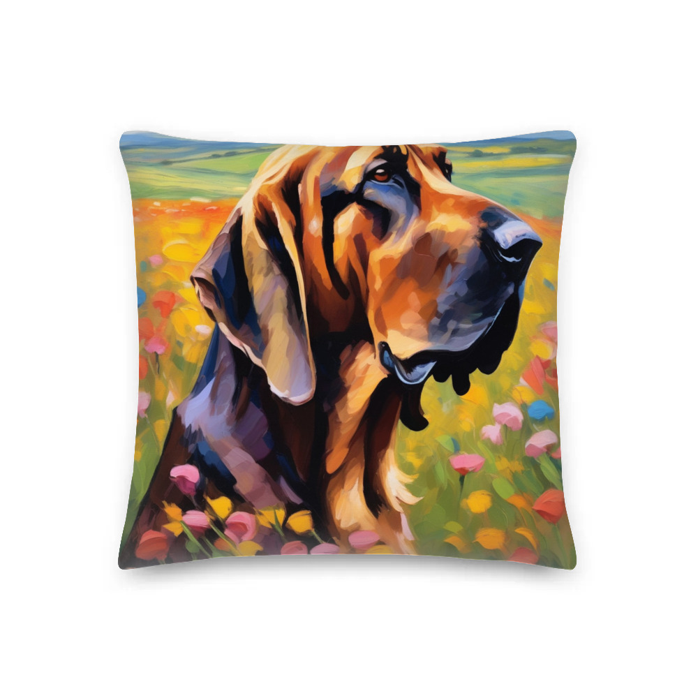 PugMug Custom Bloodhound Premium Pillow
