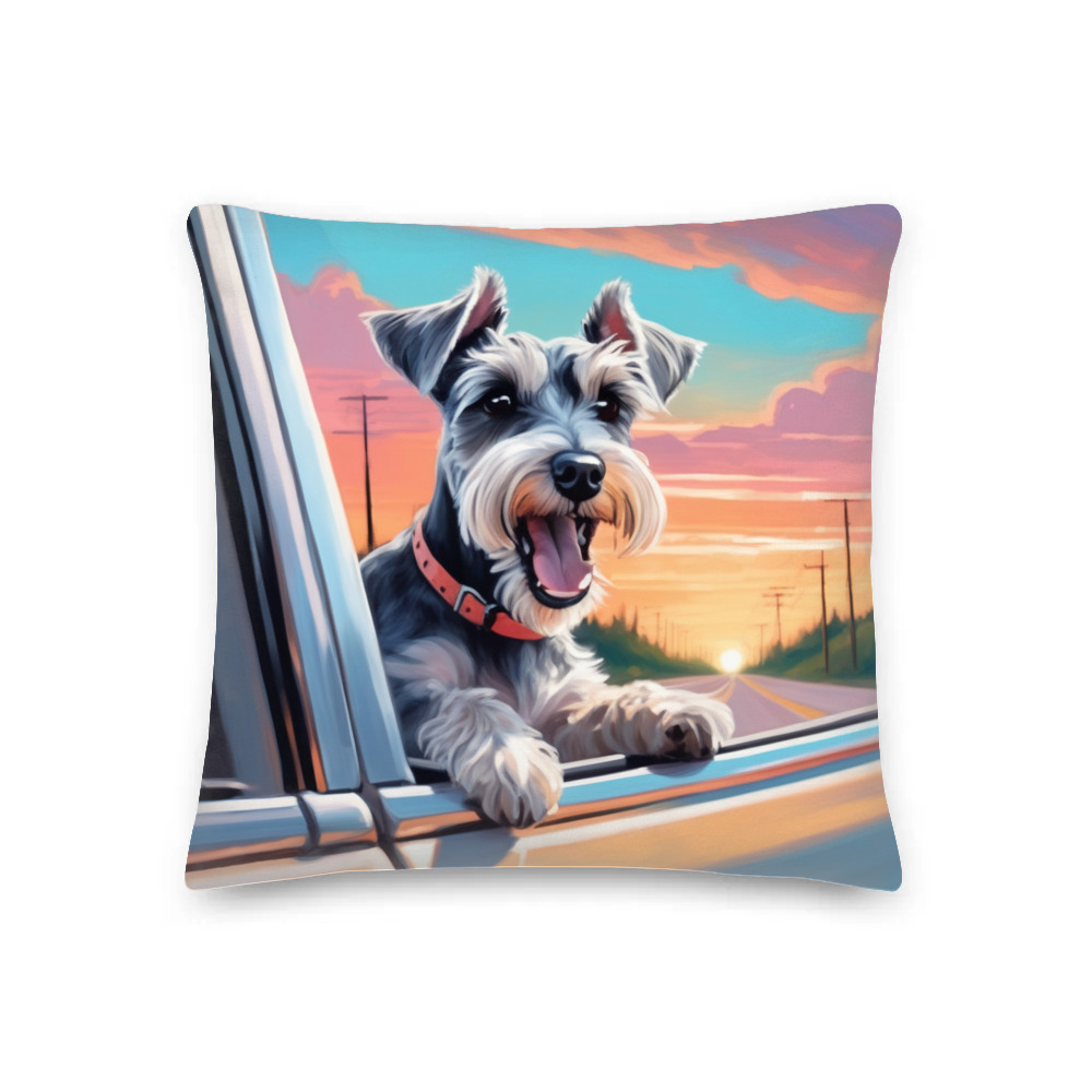 PugMug Custom Miniature Schnauzer Premium Pillow
