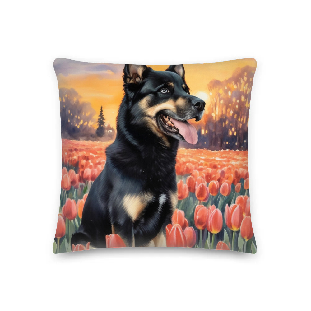 PugMug Custom Blue Premium Pillow