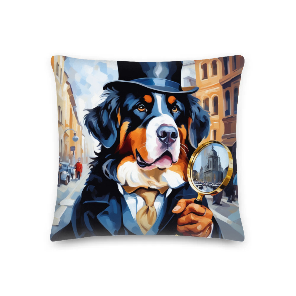 PugMug Custom Bernese Mountain Dog Premium Pillow