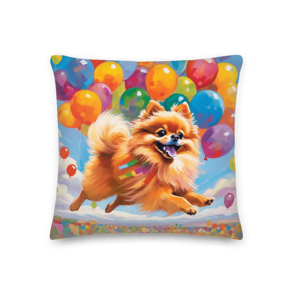 PugMug Custom Tan Pomeranian Premium Pillow