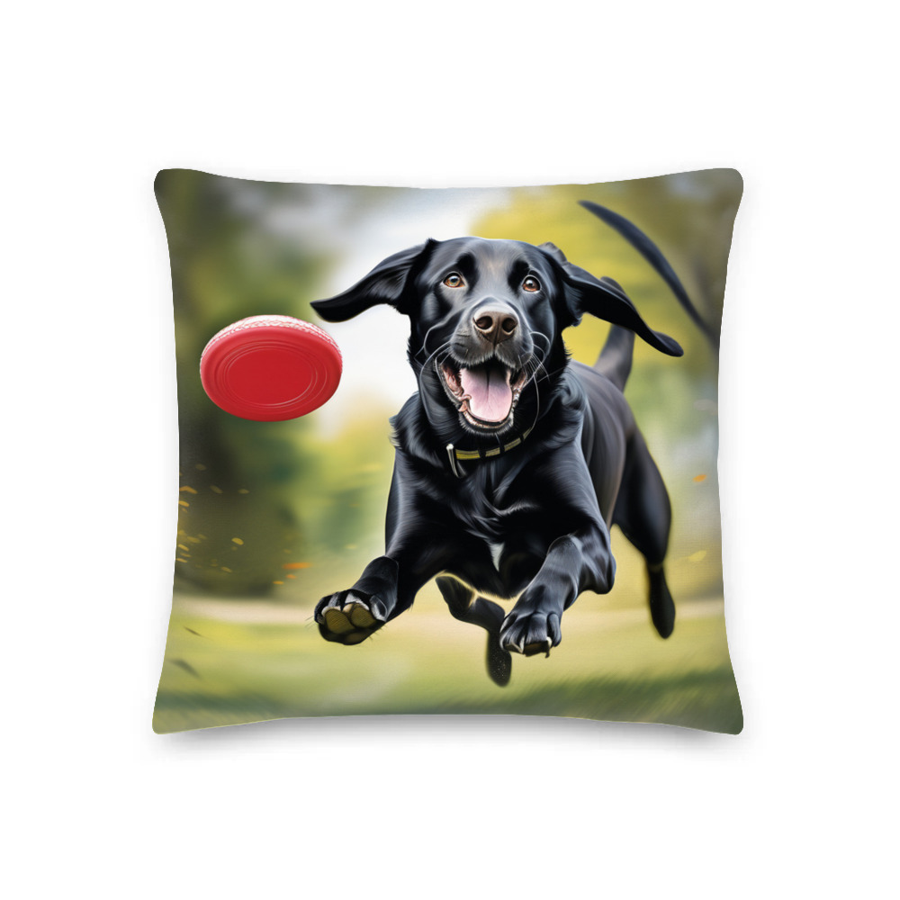 PugMug Custom Black Labrador Retriever Premium Pillow