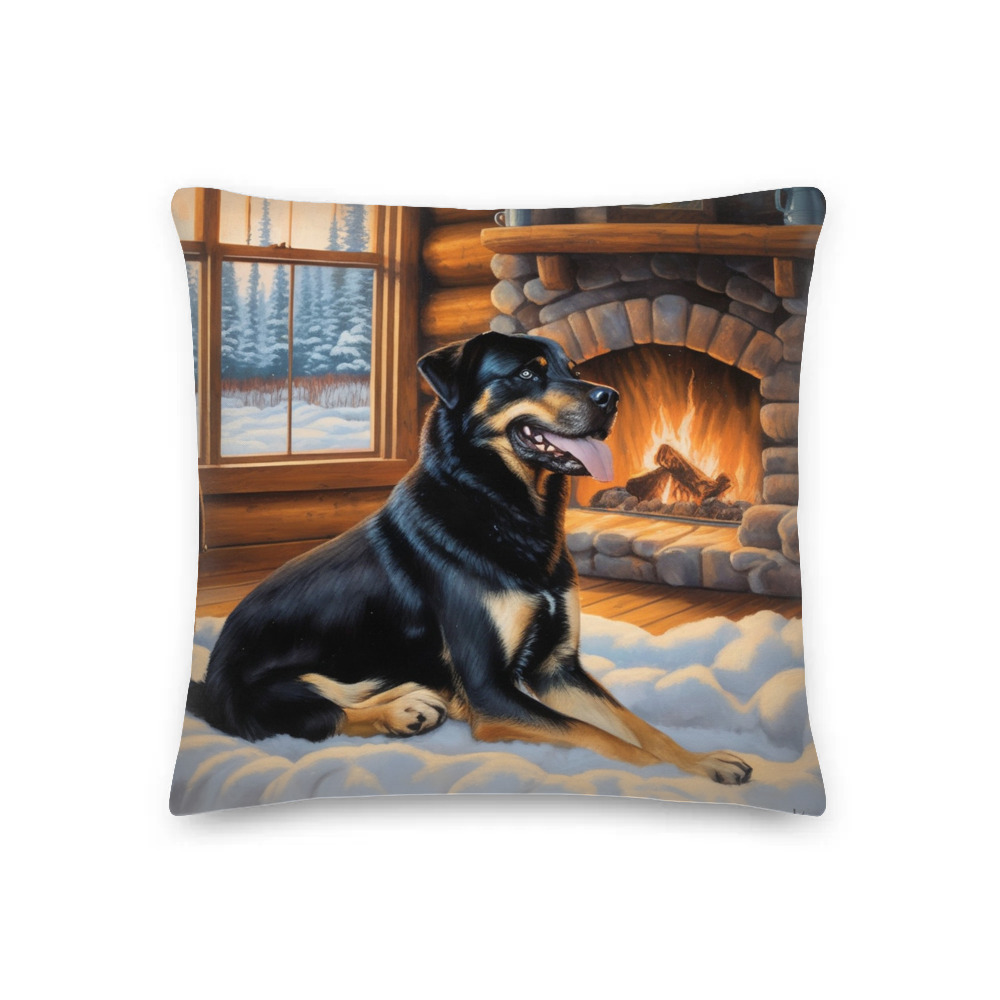 PugMug Custom Blue Premium Pillow