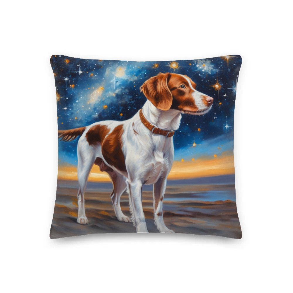 PugMug Custom Brittany Dog Premium Pillow