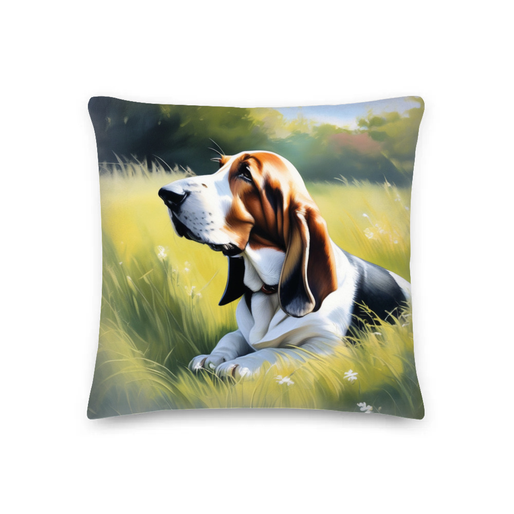 PugMug Custom Basset Hound Premium Pillow