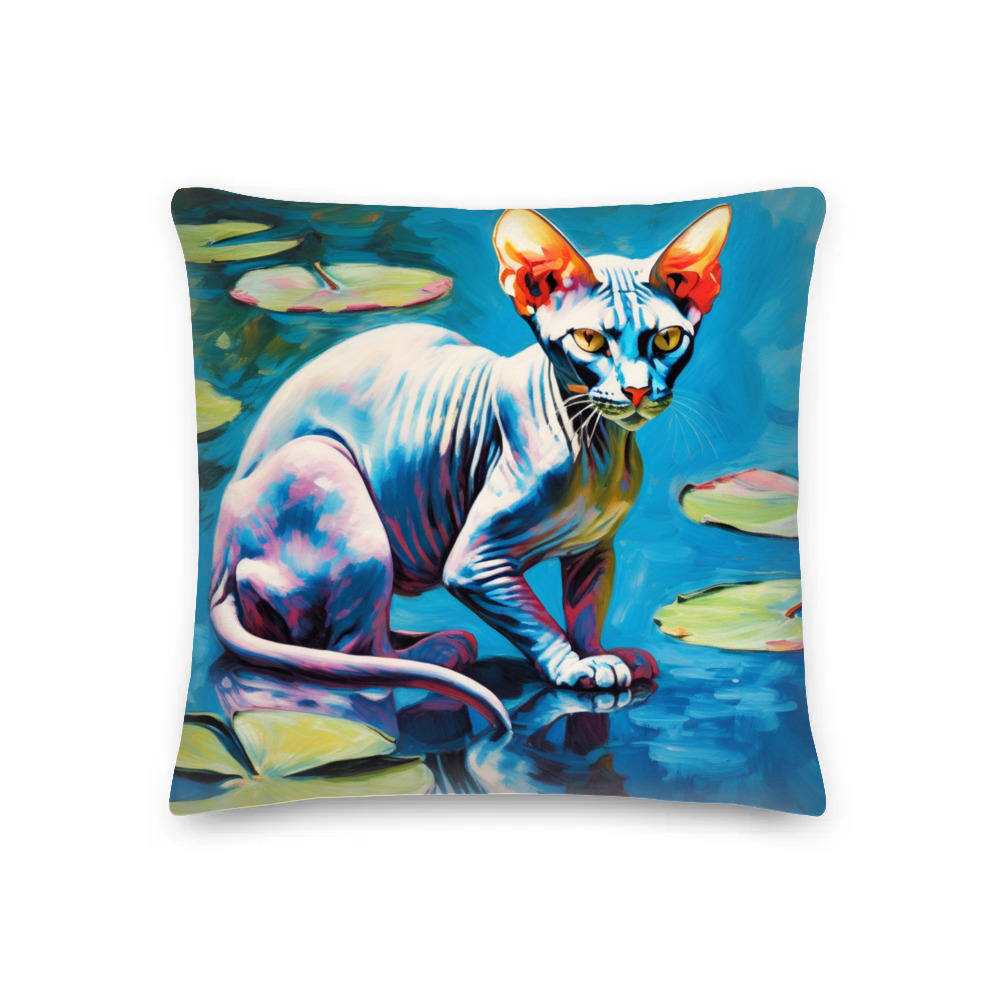PugMug Custom Tabby Sphynx Cat Premium Pillow