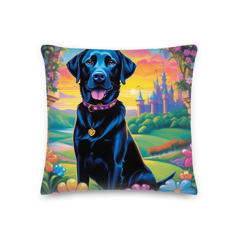 PugMug Custom Black Labrador Retriever Premium Pillow