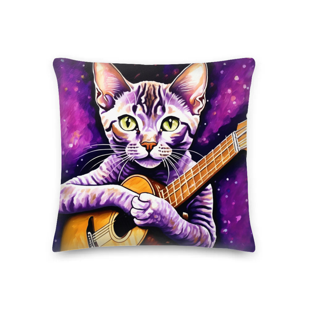 PugMug Custom Tabby Devon Rex Cat Premium Pillow