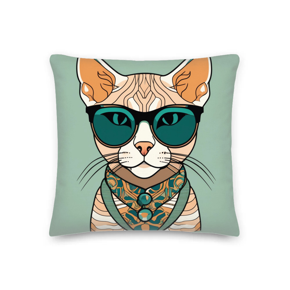 PugMug Custom Tabby Devon Rex Cat Premium Pillow