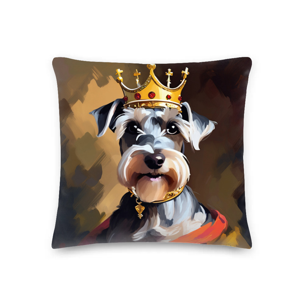 PugMug Custom Miniature Schnauzer Premium Pillow