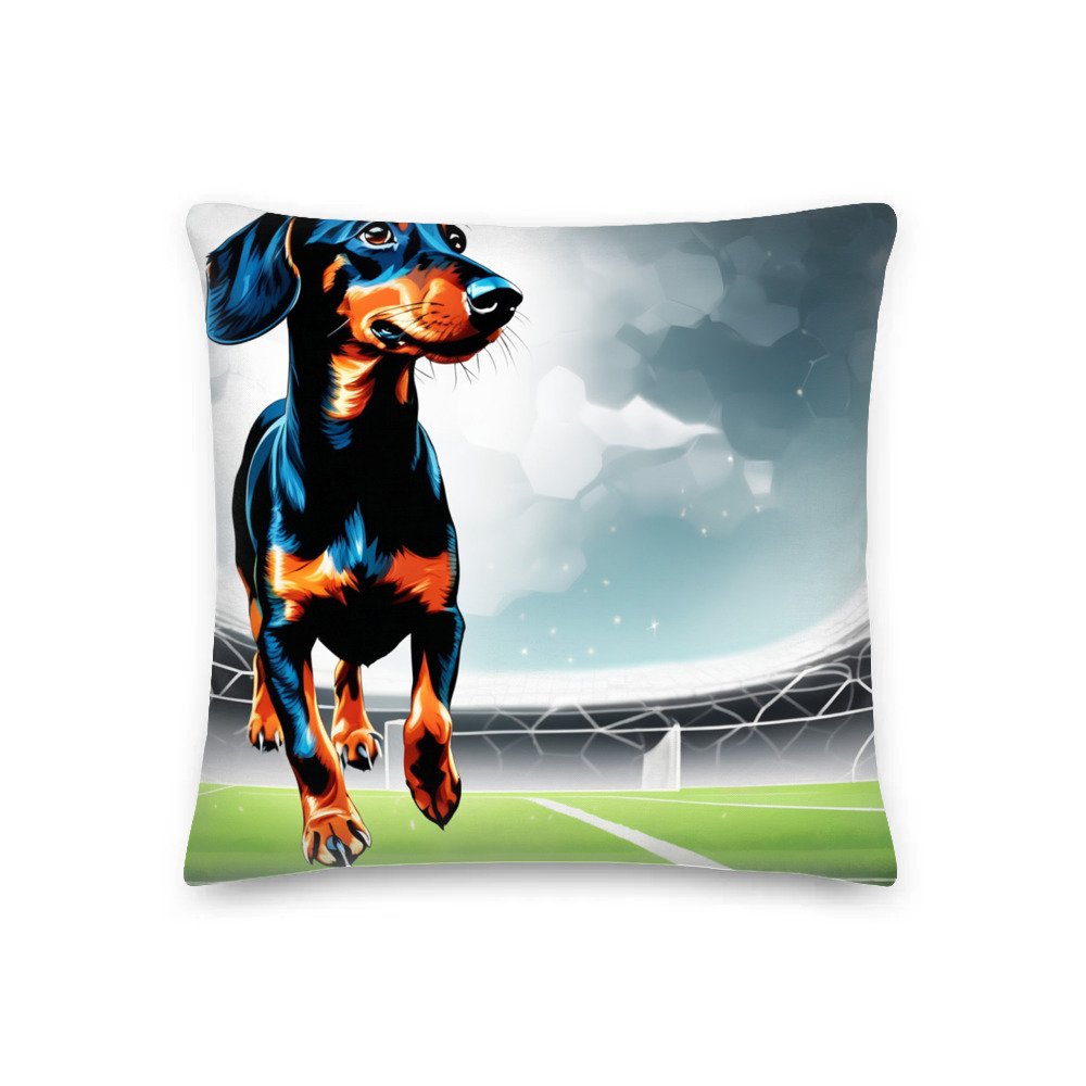 PugMug Custom Black Dachshund Premium Pillow