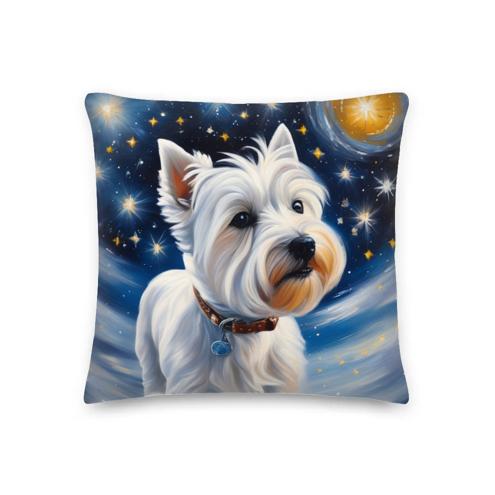 PugMug Custom West Highland White Terrier Premium Pillow
