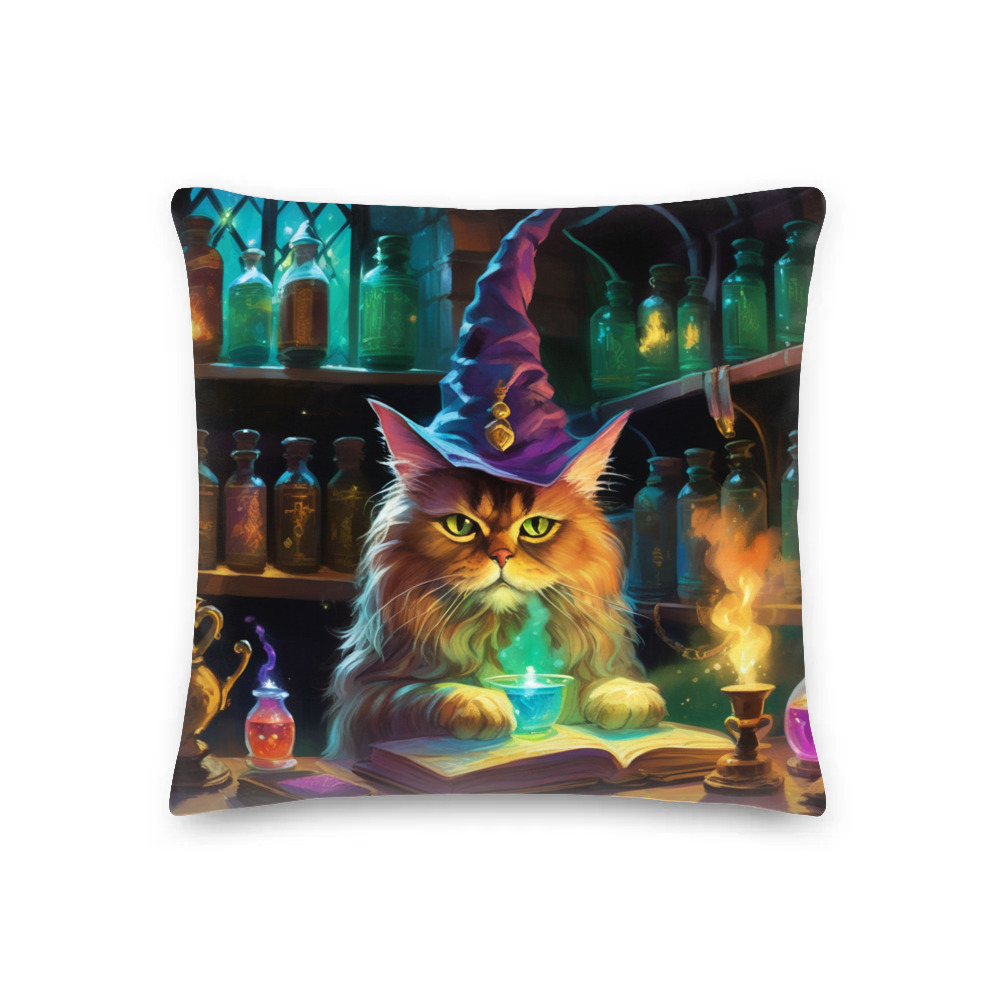 PugMug Custom Tabby Persian Cat Premium Pillow