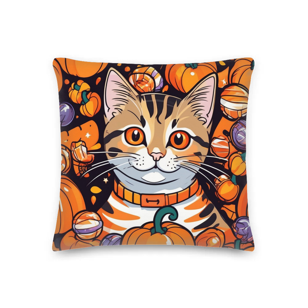PugMug Custom Tabby Exotic Cat Premium Pillow