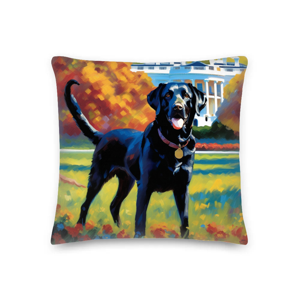 PugMug Custom Black Labrador Retriever Premium Pillow