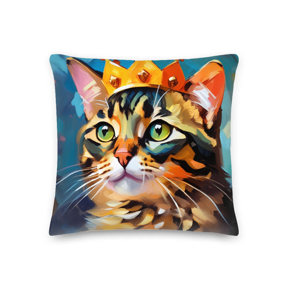 PugMug Custom Tabby Exotic Cat Premium Pillow