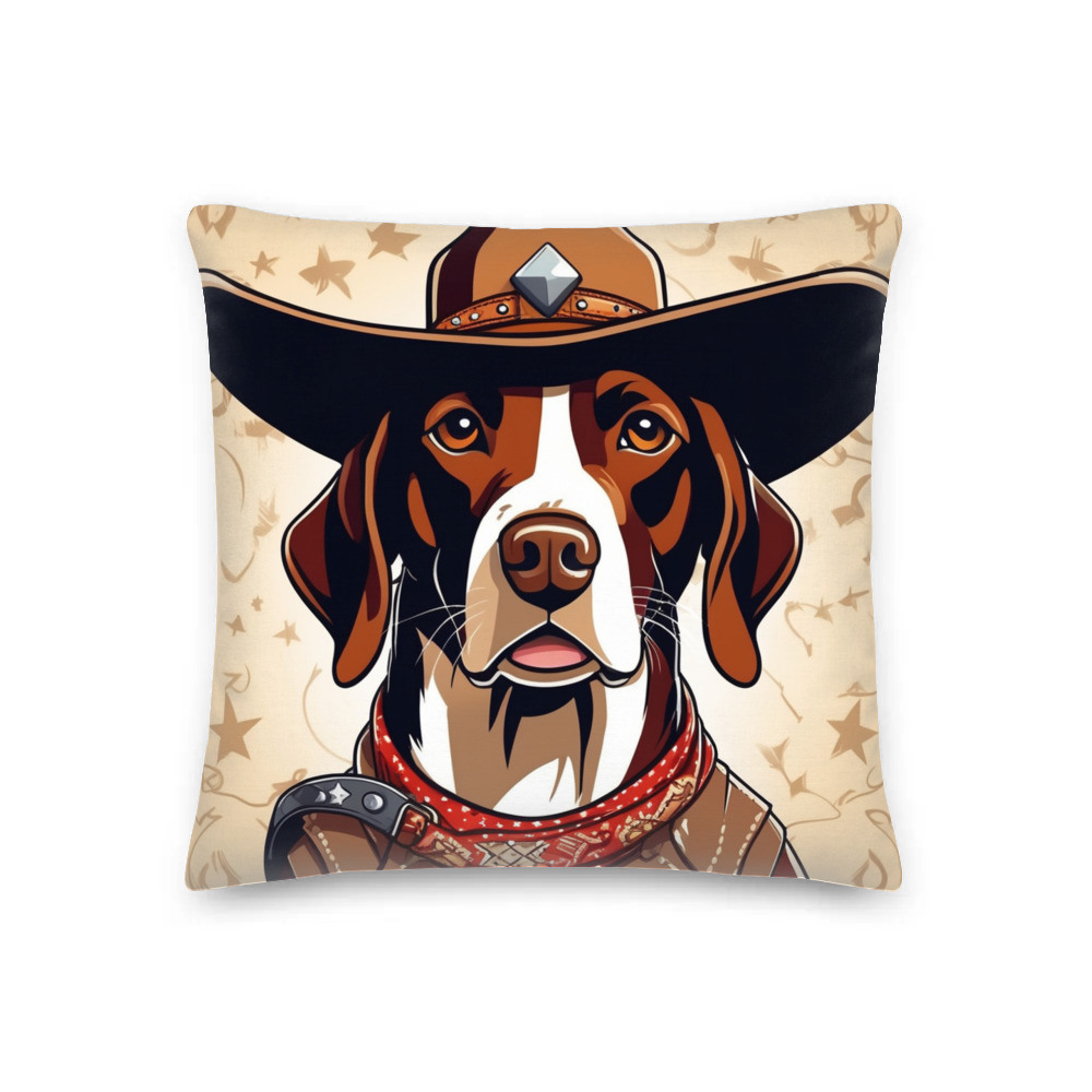 PugMug Custom Pointer Dog Premium Pillow