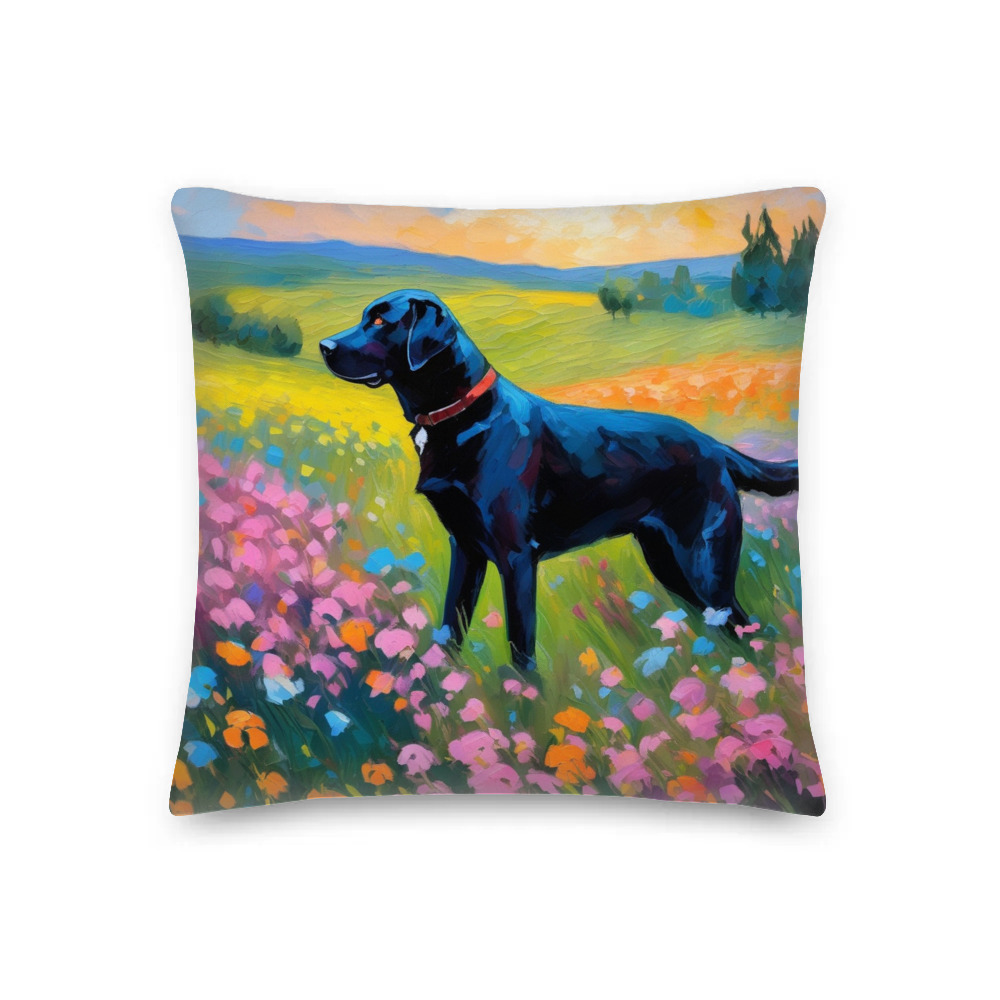 PugMug Custom Black Labrador Retriever Premium Pillow