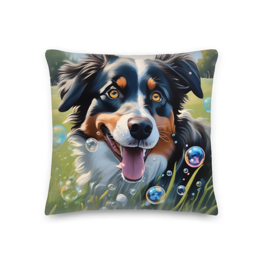 PugMug Custom Miniature American Shepherd Premium Pillow