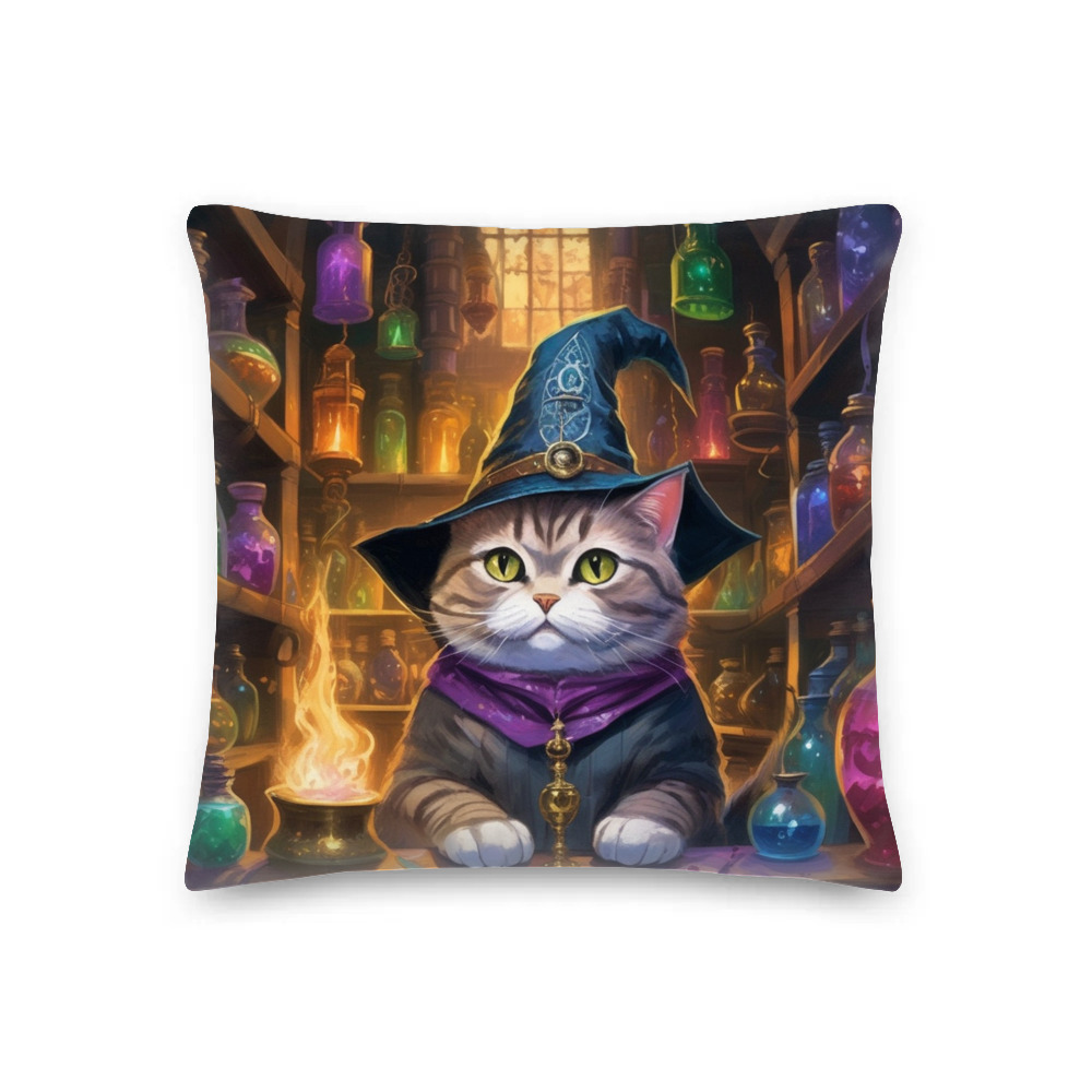 PugMug Custom Tabby British Shorthair Cat Premium Pillow