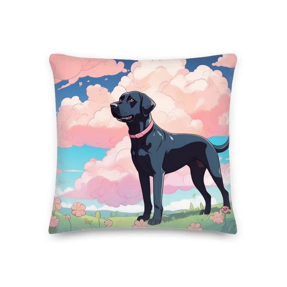 PugMug Custom Black Labrador Retriever Premium Pillow