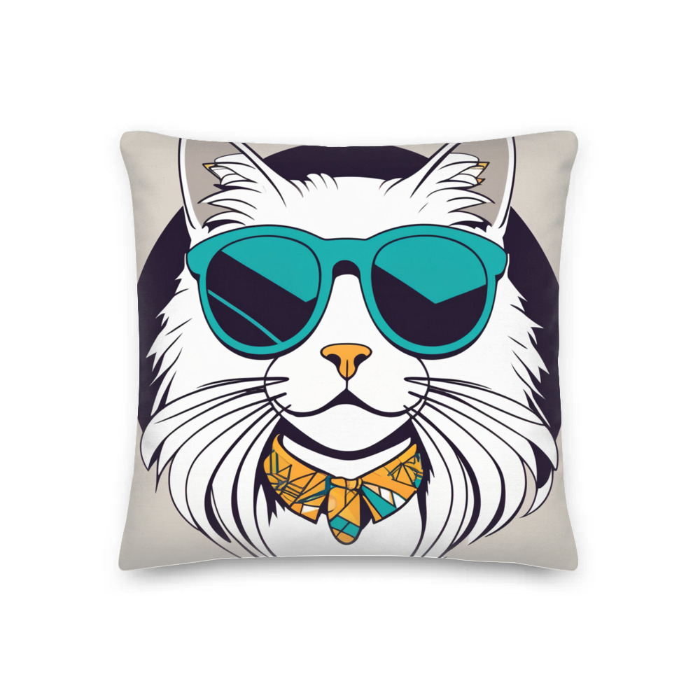 PugMug Custom White Ragdoll Cat Premium Pillow