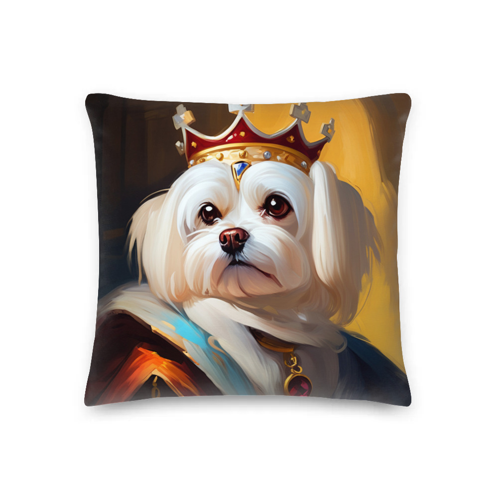 PugMug Custom Maltese Dog Premium Pillow