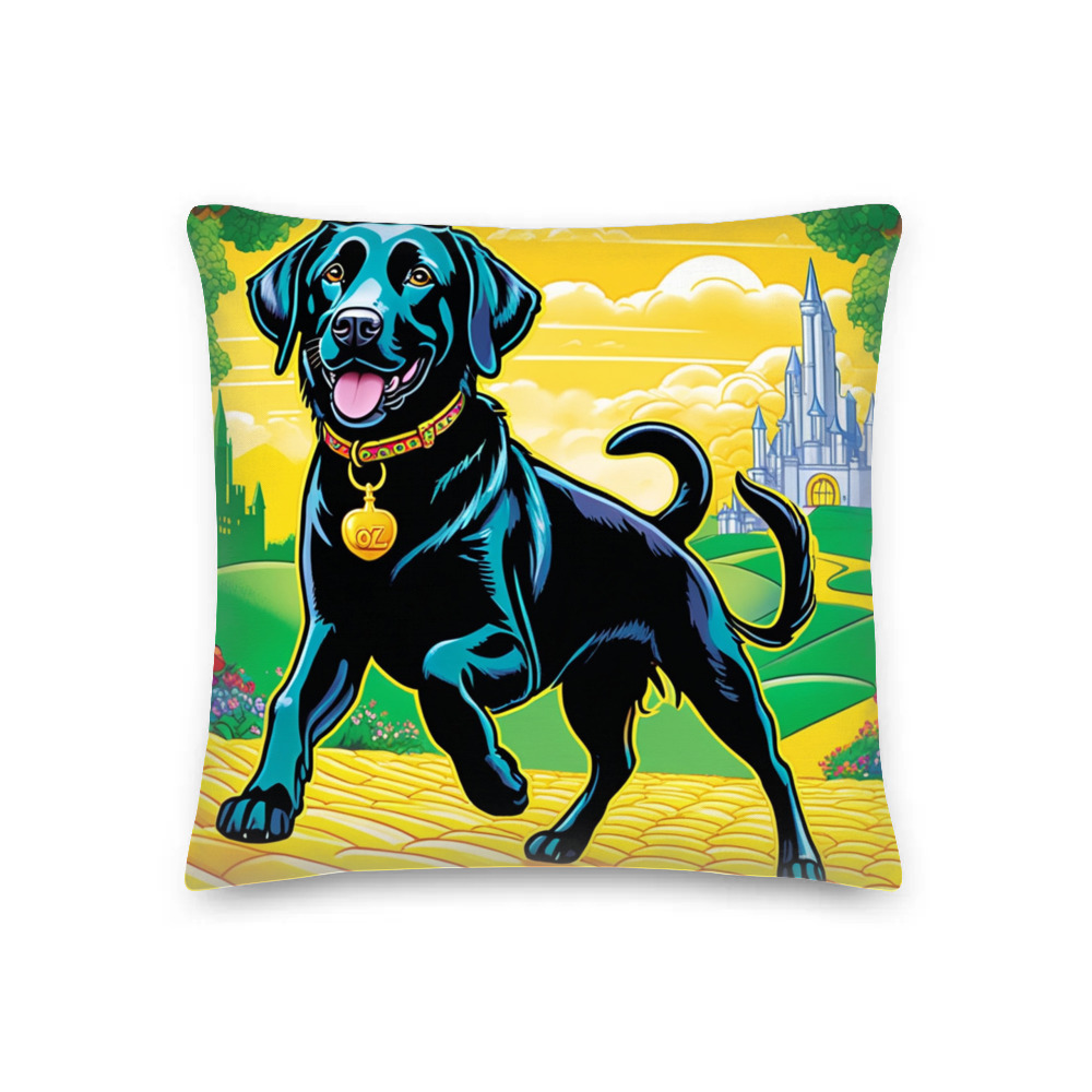 PugMug Custom Black Labrador Retriever Premium Pillow