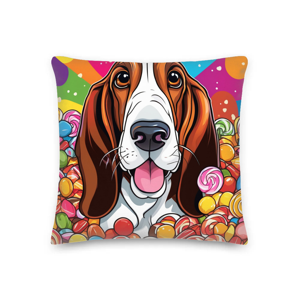 PugMug Custom Basset Hound Premium Pillow