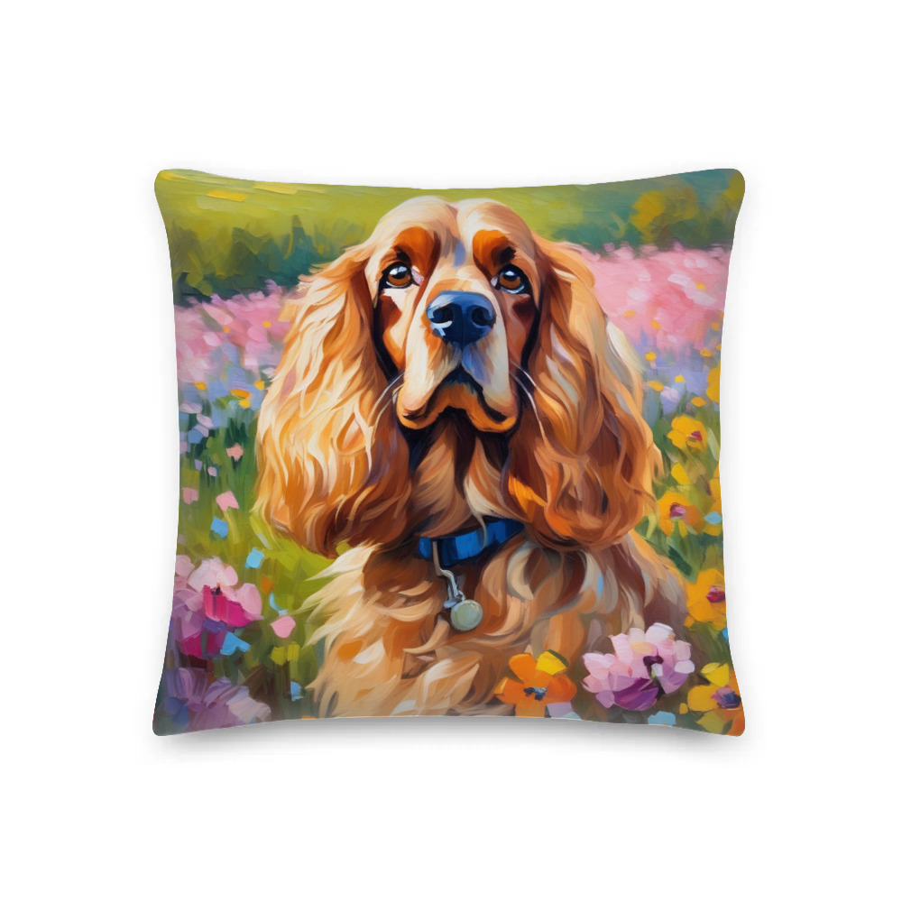 PugMug Custom Cocker Spaniel Premium Pillow