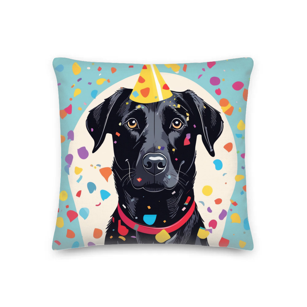 PugMug Custom Black Labrador Retriever Premium Pillow