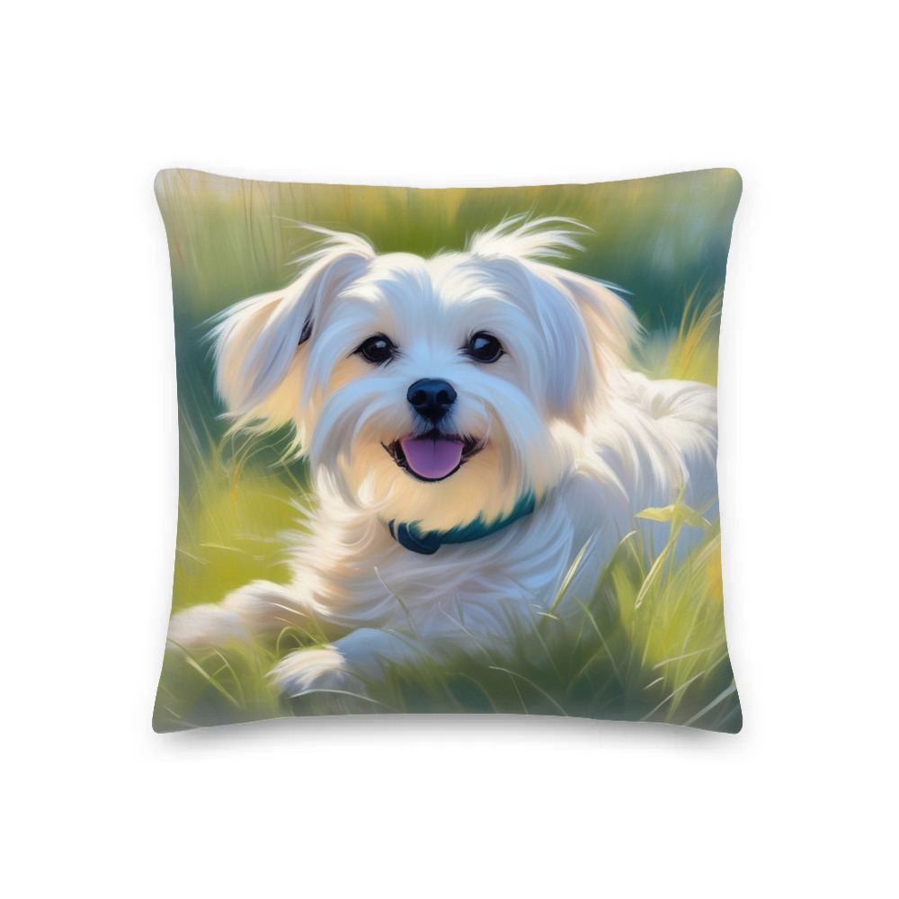PugMug Custom Maltese Dog Premium Pillow