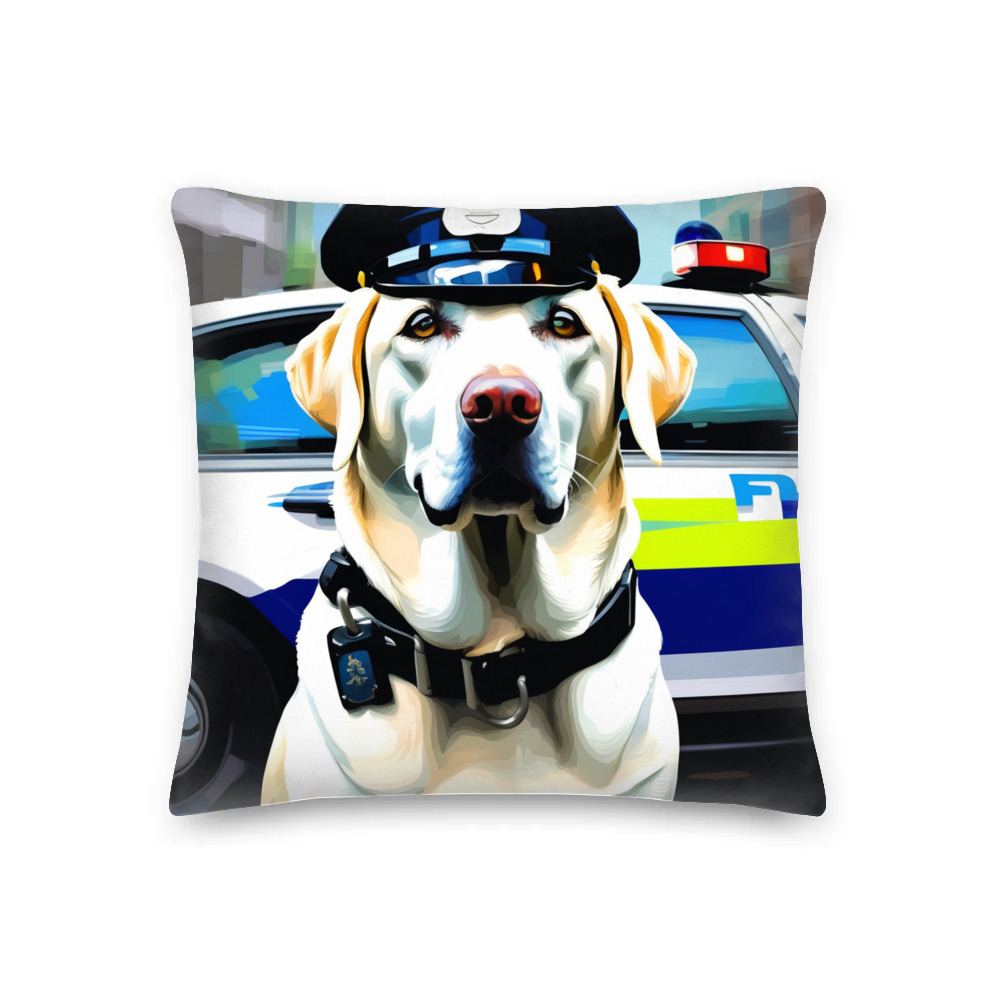 PugMug Custom White Labrador Retriever Premium Pillow