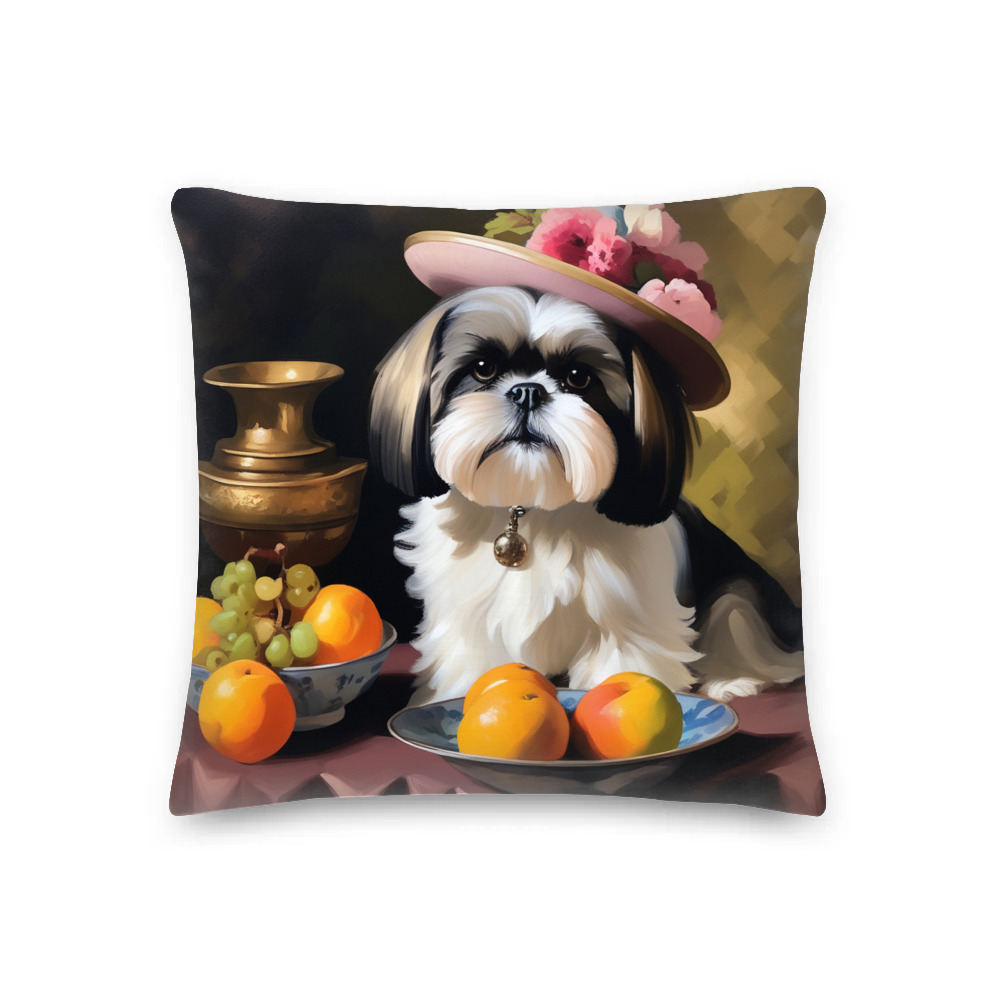 PugMug Custom Shih Tzu Premium Pillow