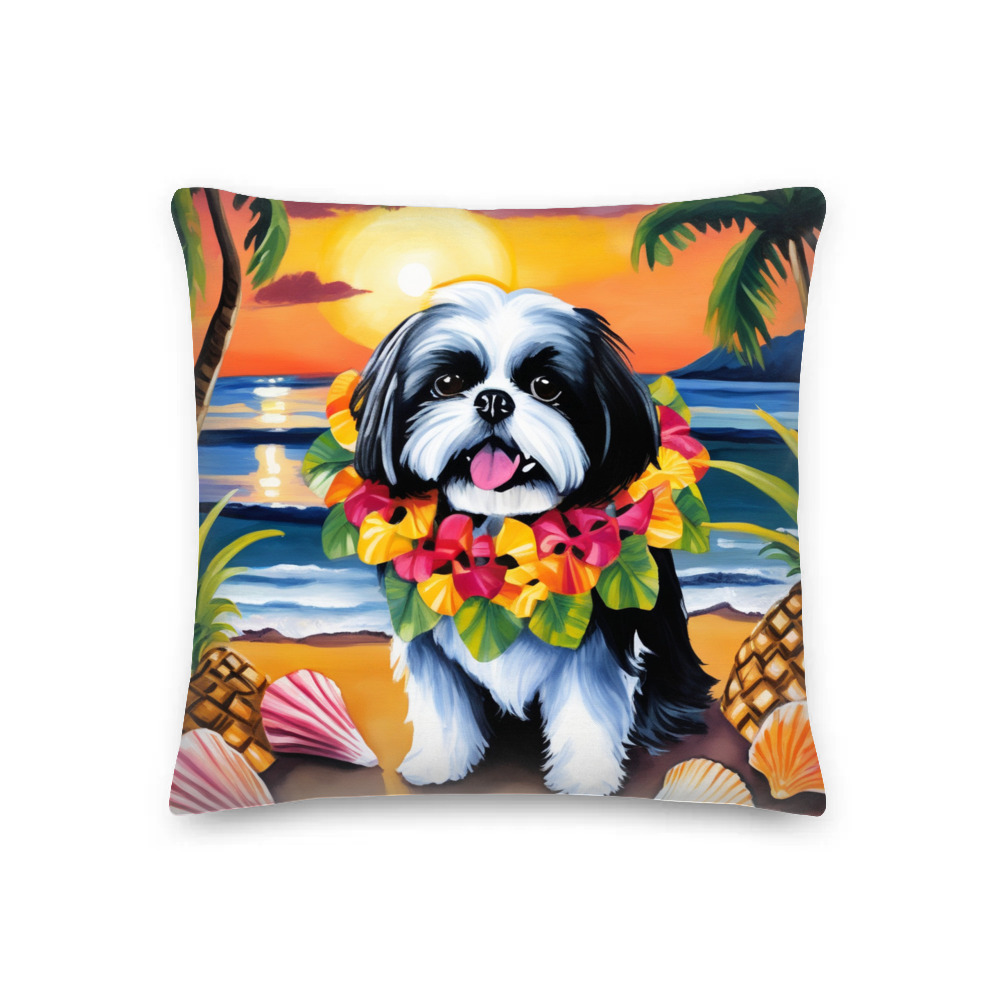 PugMug Custom Shih Tzu Premium Pillow
