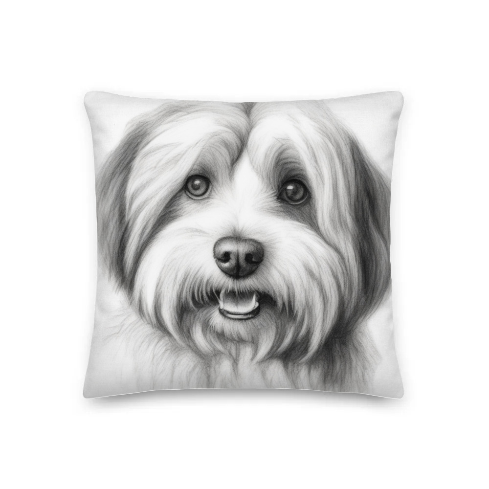 PugMug Custom White Havanese Dog Premium Pillow