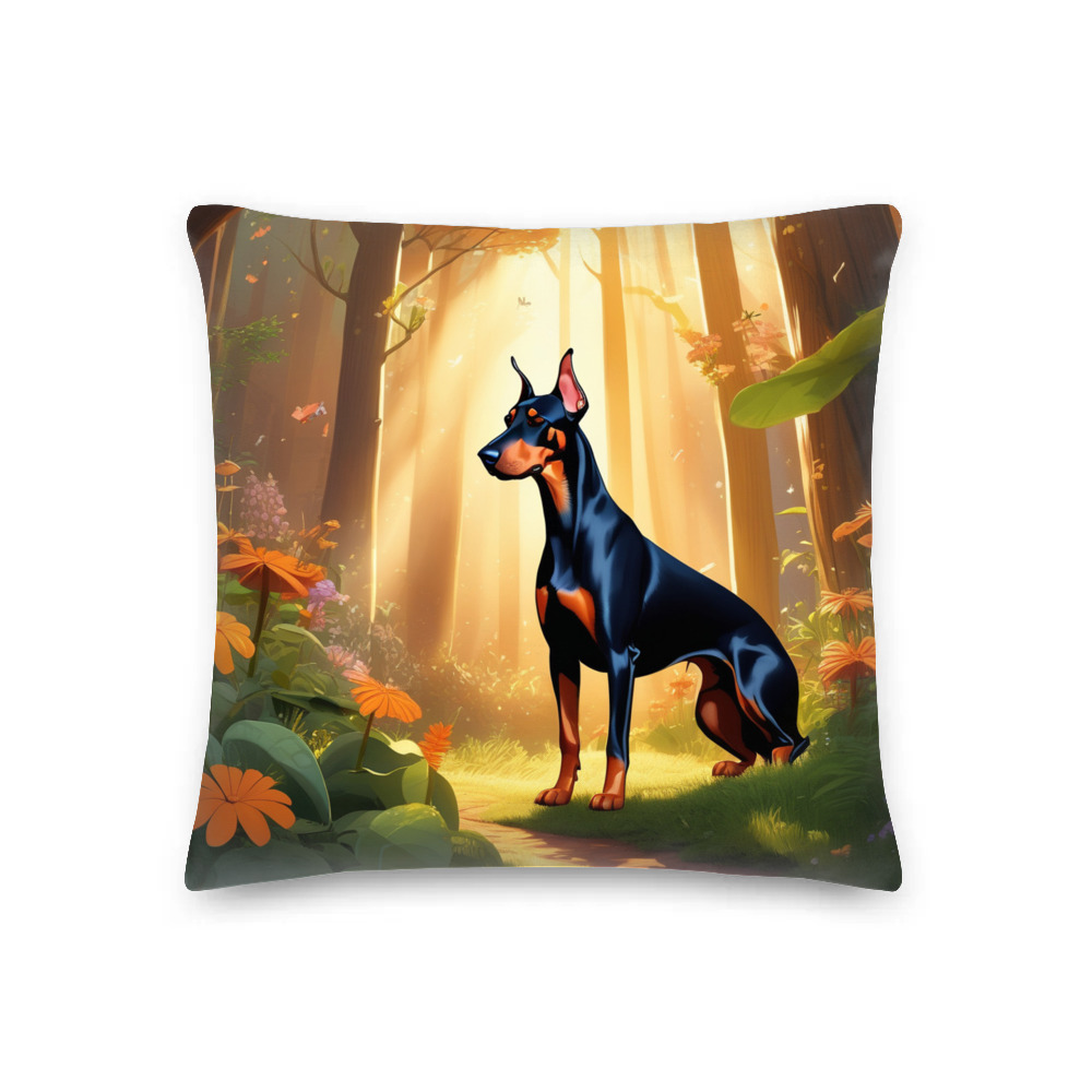 PugMug Custom Doberman Pinscher Premium Pillow