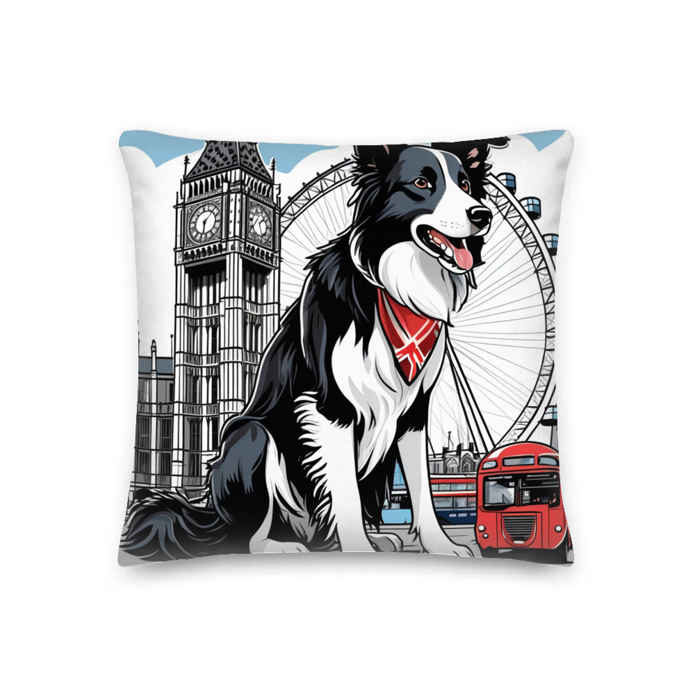 PugMug Custom Border Collie Premium Pillow