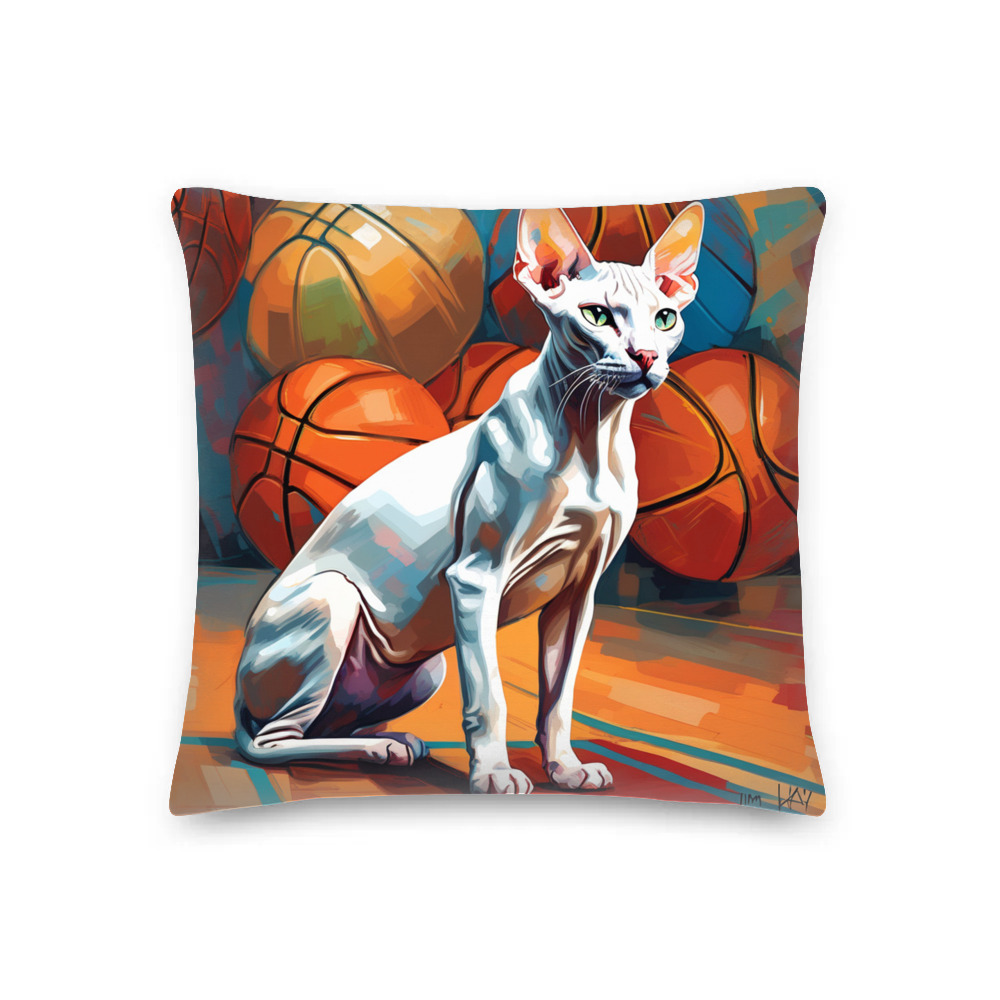 PugMug Custom White Sphynx Cat Premium Pillow