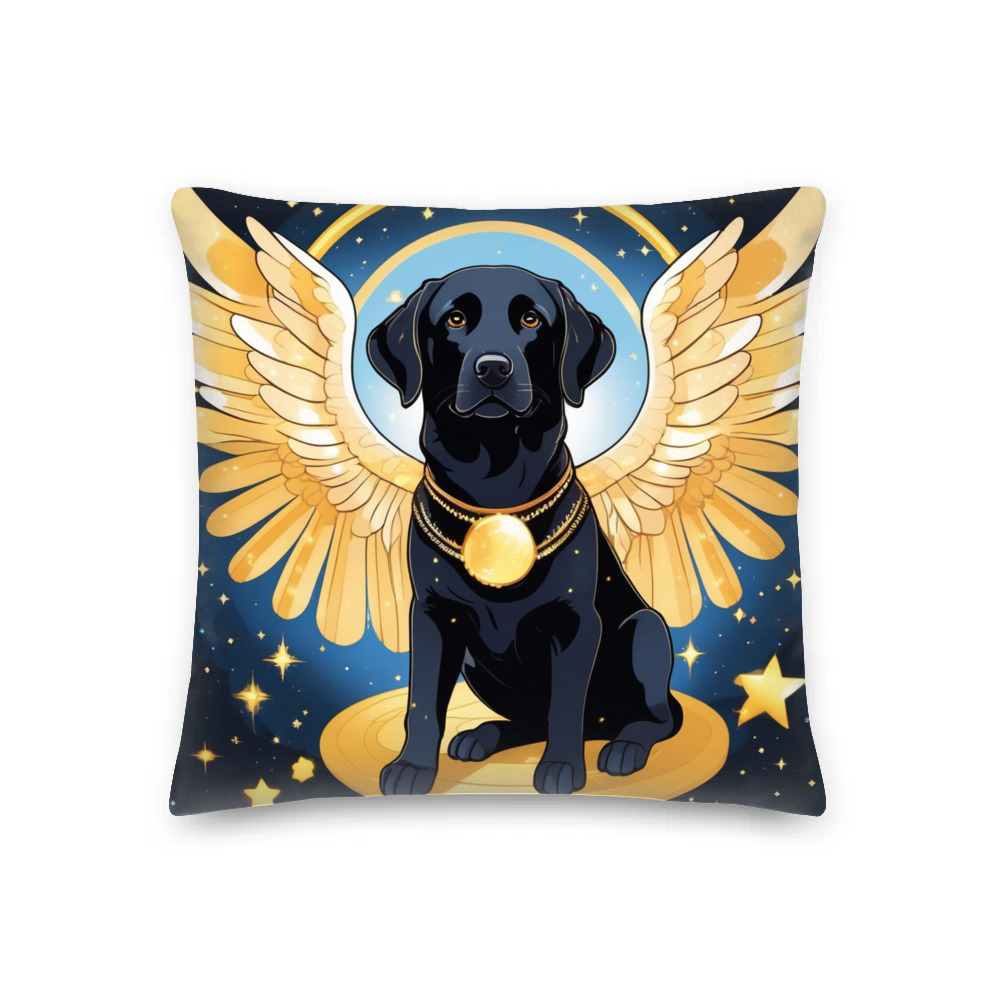 PugMug Custom Black Labrador Retriever Premium Pillow