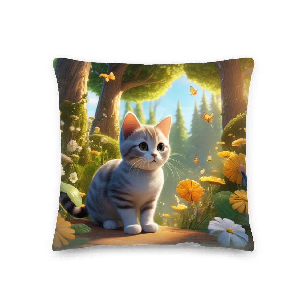 PugMug Custom Tabby British Shorthair Cat Premium Pillow