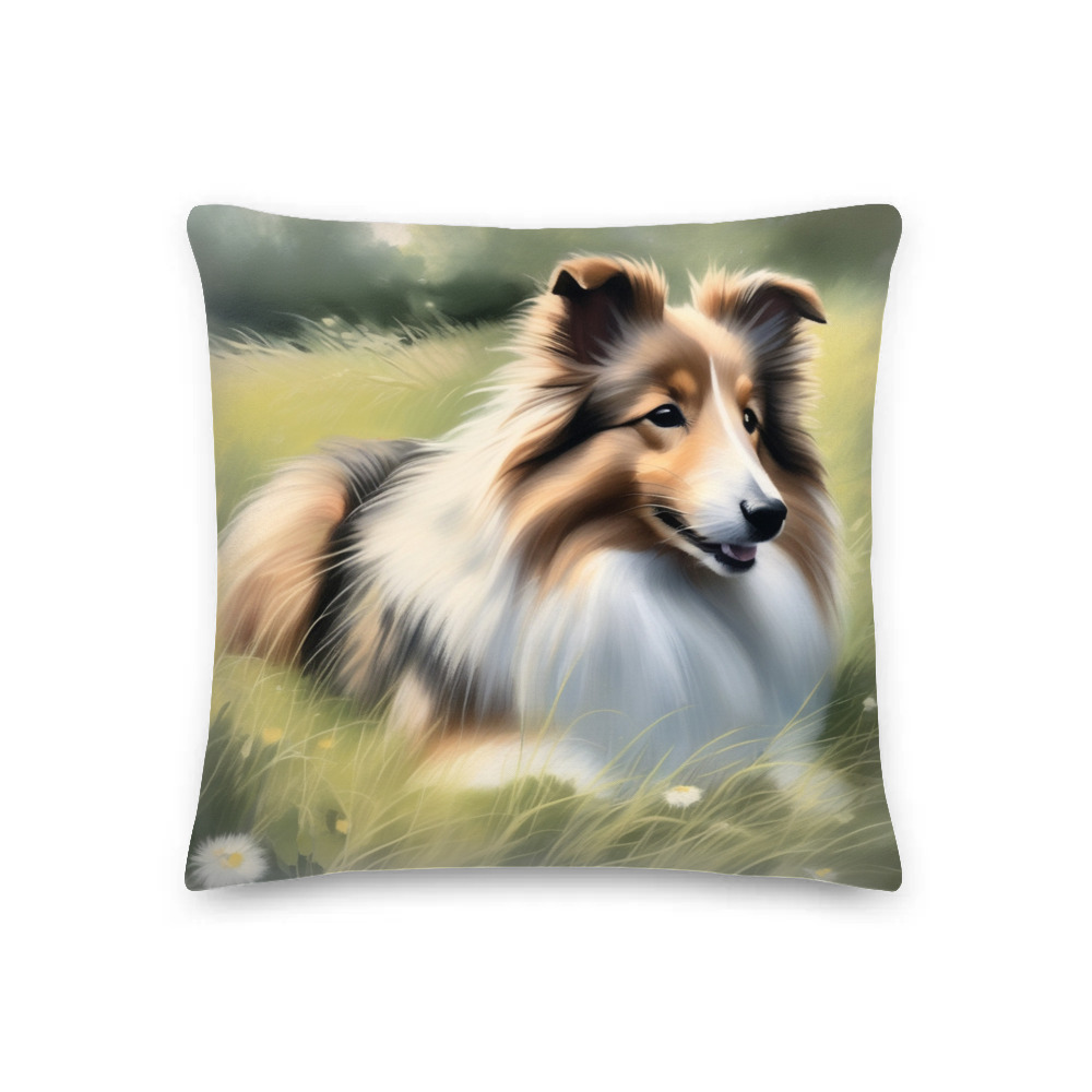 PugMug Custom Shetland Sheepdog Premium Pillow