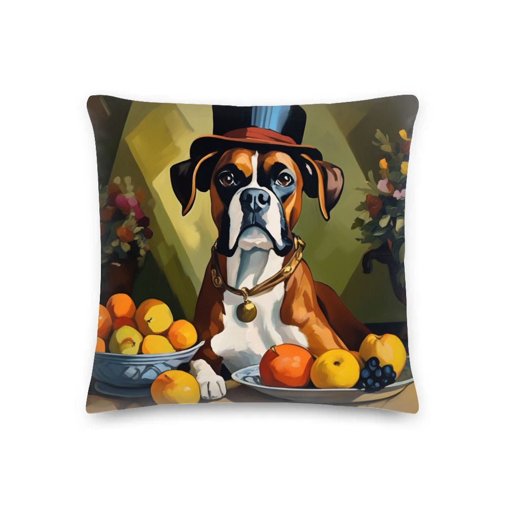PugMug Custom Boxer Dog Premium Pillow