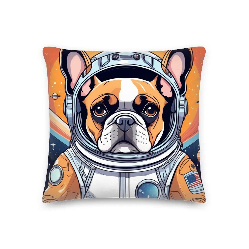 PugMug Custom Tan French Bulldog Premium Pillow